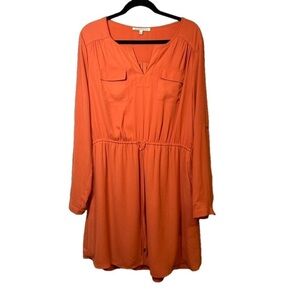 DANIEL RAINN Size XL Long Sleeve Drawstring Waist Dress